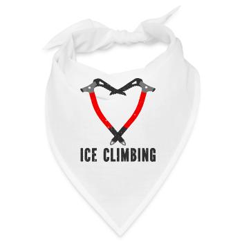 Ich Liebe Eisklettern Eiskletterer Eispickel - Bandana - Weiß - Vorne