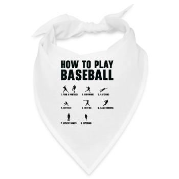 Wie man Baseball spielt Schritt für Schritt - Bandana - Weiß - Vorne