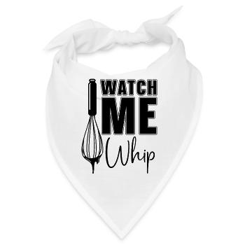 Watch Me Whip Baker Baking Bakery Chef Cake Bake - Bandana - Weiß - Vorne