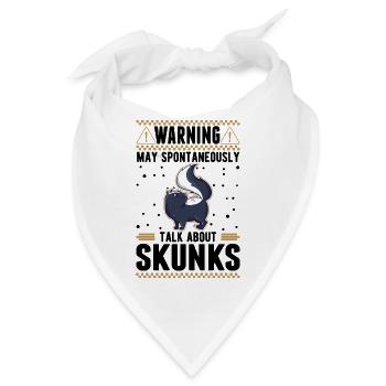 Warnung Stinktier Besitzer Skunk - Bandana - Weiß - Vorne