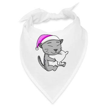 Ägyptische Mau - Bandana - Weiß - Vorne