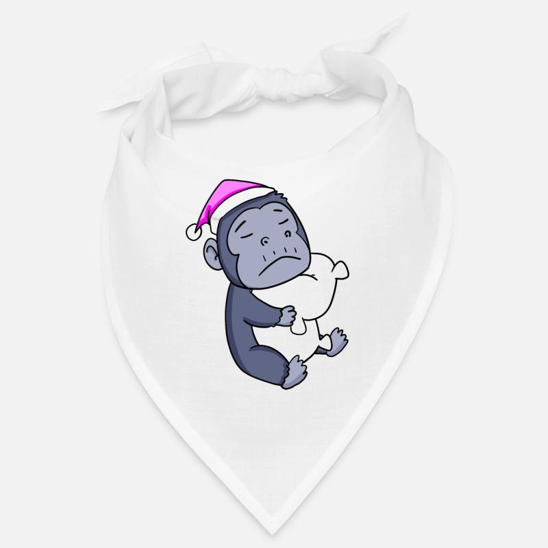 Gorilla with pillow and sleeping cap Bandana