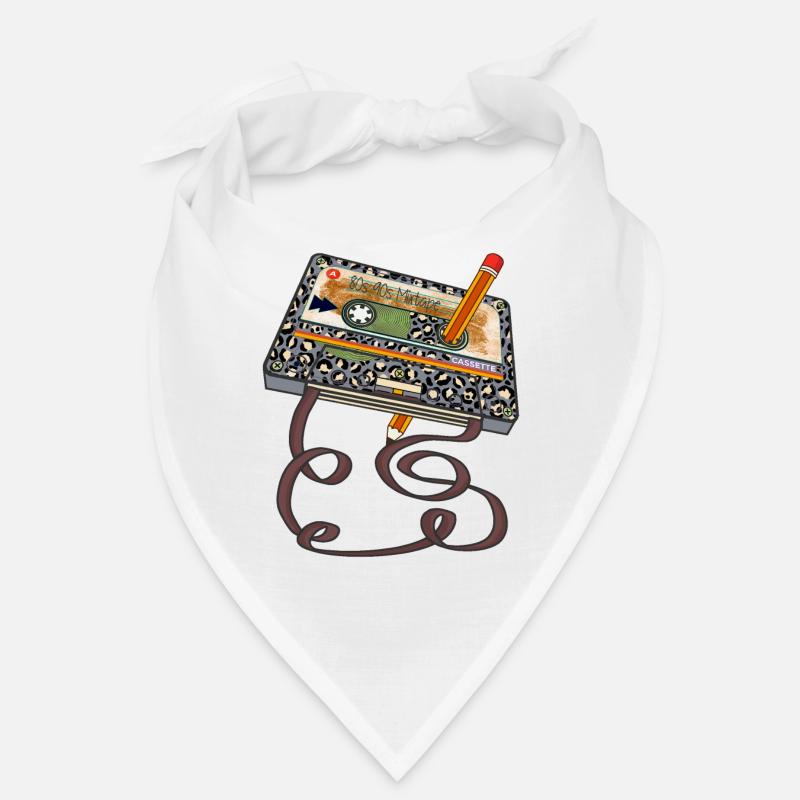 80s 90s Cassette Tape Pencil Throwback Retro Vinta Bandana