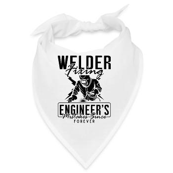 Welder Fixing Engineer's Weld Iron Welding Career - Bandana - Weiß - Vorne