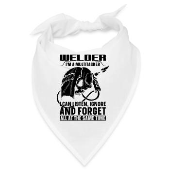 Welder I'm A Multitasker Welding Weld Iron Career - Bandana - Weiß - Vorne