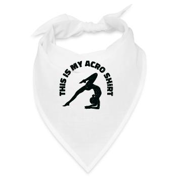 Acro Yoga Übung Gymnastik Tumbling Shirt - Bandana - Weiß - Vorne