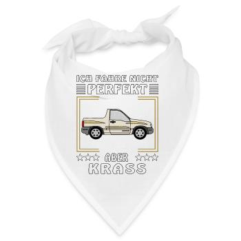 AUTO ICH FAHRE NICHT PERFEKT ABER KRASS - Bandana - Weiß - Vorne