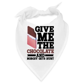 Give Me The Chocolate And Nobody Gets Hurt 2 - Bandana - Weiß - Vorne