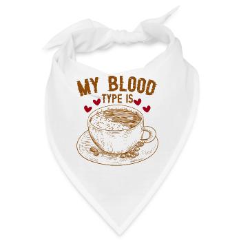 Kaffee Junkie - Bandana - Weiß - Vorne