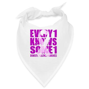 Sensibilisierung für häusliche Gewalt #Every1KnowsSome1 - Bandana - Weiß - Vorne