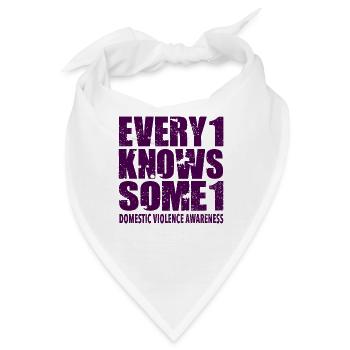 #Every1KnowsSome1 Sensibilisierung für häusliche Gewalt - Bandana - Weiß - Vorne