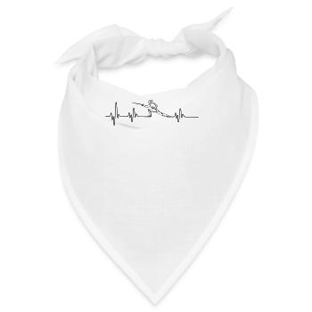 Fechten Fechter Herzschlag Lustige Schwertkunst Wortspiel - Bandana - Weiß - Vorne