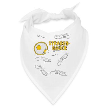 STRAßENBAUER - Bandana - Weiß - Vorne