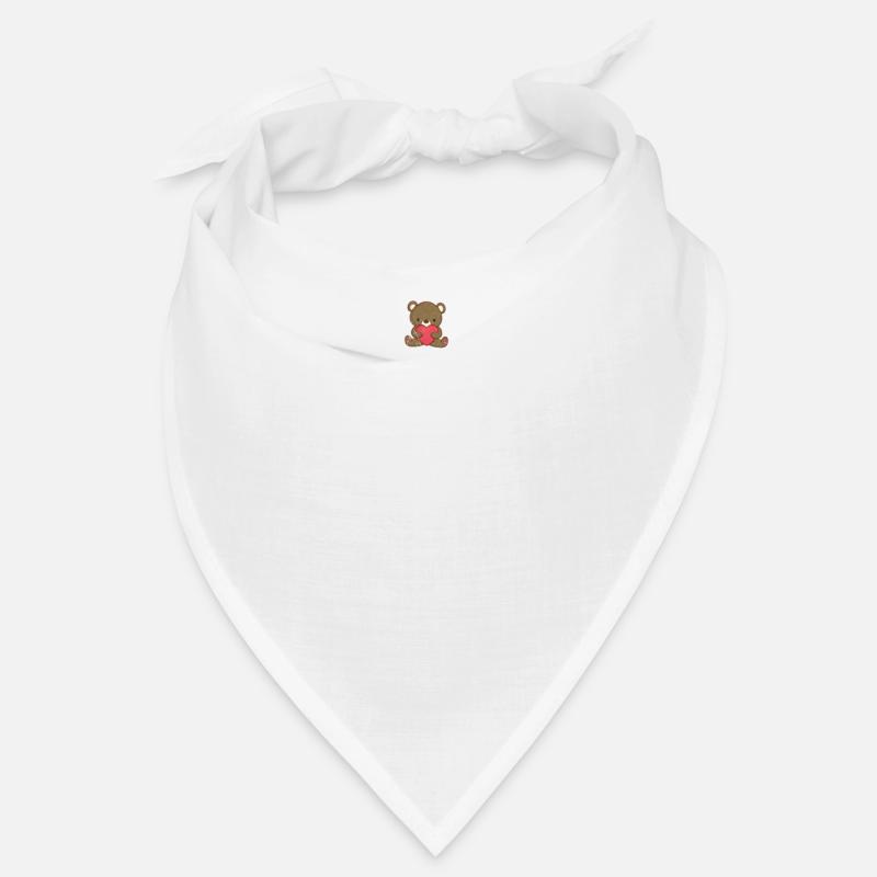 Teddybär - Bandana - Weiß
