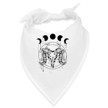 Occult Devil Grunge Gothic Aesthetic - Bandana - Weiß - Vorne