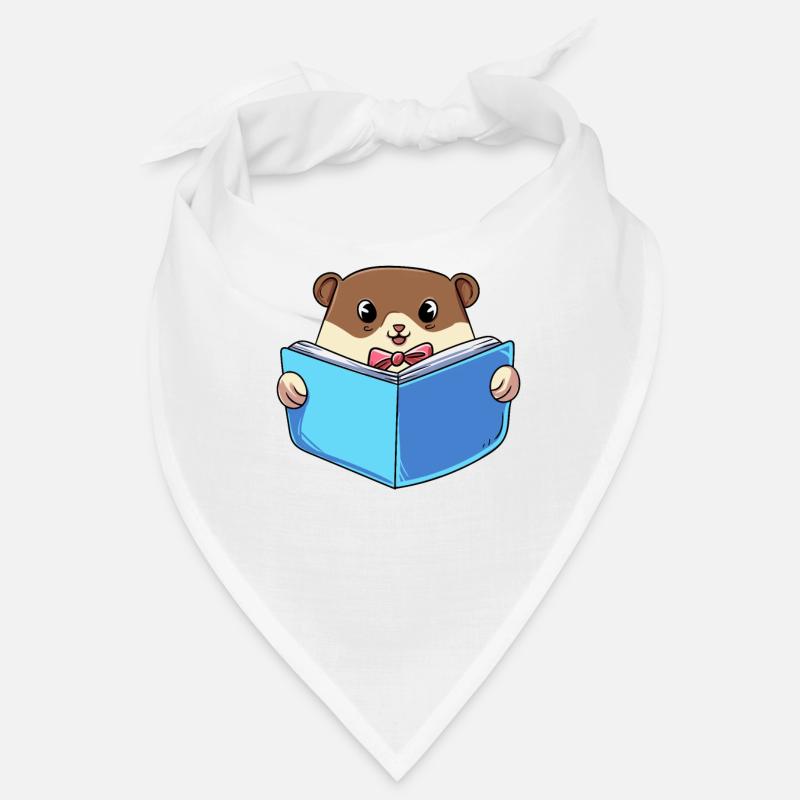 Otter Reading Book Bandana