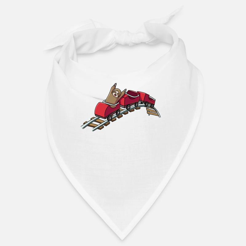 Faultier Achterbahn - Bandana - Weiß