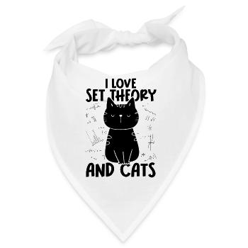 Ich Liebe Katzen - Set Theory - Bandana - Weiß - Vorne