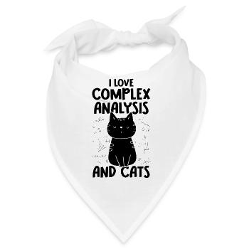 Ich Liebe Katzen - Komplexe Analyse - Bandana - Weiß - Vorne
