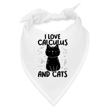 Ich Liebe Katzen - Kalkül - Bandana - Weiß - Vorne