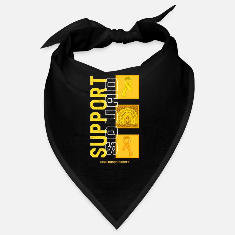 Kinderkrebs Awareness Shirt, Support Squad Bandana