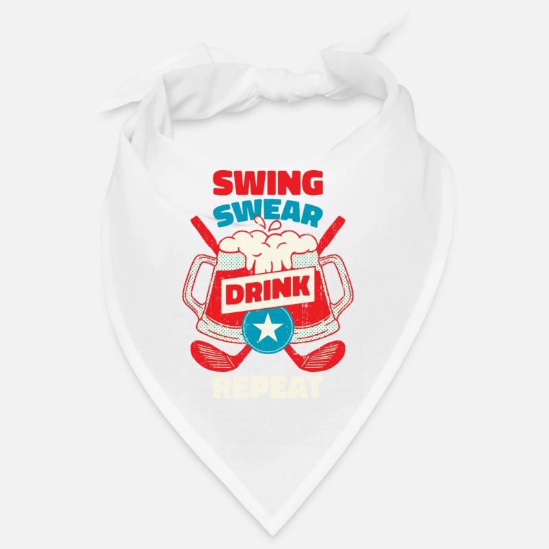 Swing Swear Drink Repeat Golf Golf Gift Bandana