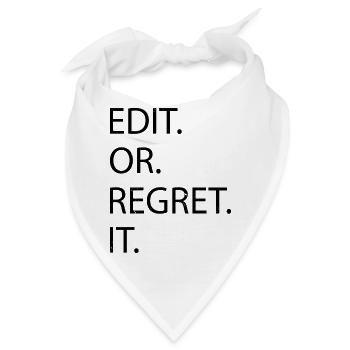 cups joke editor fun cool blog writer birthday - Bandana - Weiß - Vorne