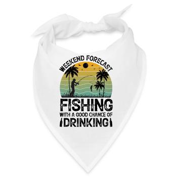 Therapie Angeln See Karpfen Angler Fischer Köder - Bandana - Weiß - Vorne