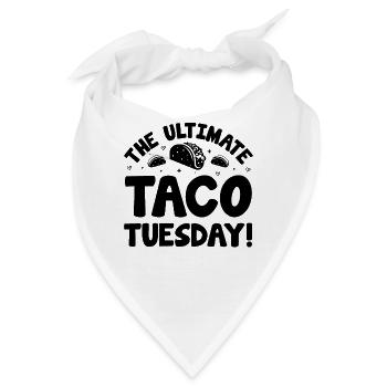 Mexikanische Tacos Lebensmittel Lifestyle Dienstag - Bandana - Weiß - Vorne