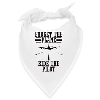 Pilot Flugzeug fliegen Flugsport Geschenkidee - Bandana - Weiß - Vorne