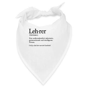 Lehrer Gutaussehend Schule Lustiges Klassenlehrer - Bandana - Weiß - Vorne