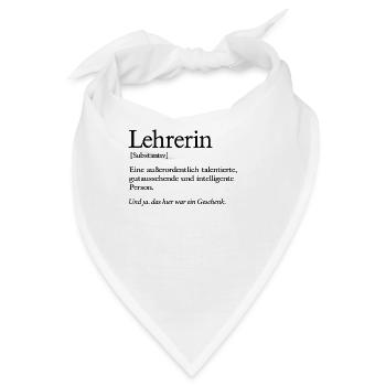 Lehrerin Gutaussehend Schule Lustiges Lehrer - Bandana - Weiß - Vorne