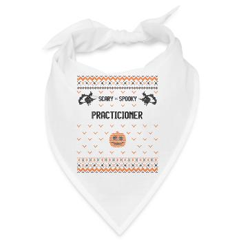 Gruseliger und gruseliger Praktiker - Bandana - Weiß - Vorne