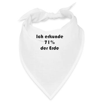 Segeln - Ich erkunde 71% der Erde - Bandana - Weiß - Vorne