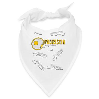 POLIZISTIN - Bandana - Weiß - Vorne