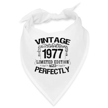 1977 Vintage | Limitierte Auflage 1977 perfekt gealtert - Bandana - Weiß - Vorne