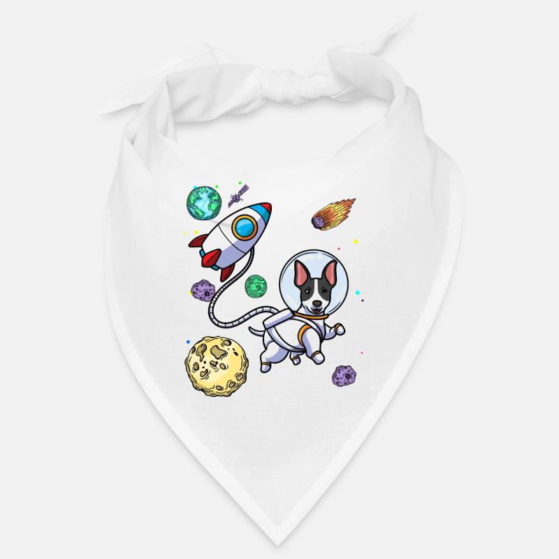 Rat Terrier Dog dans Space Planet Astronaut Bandana