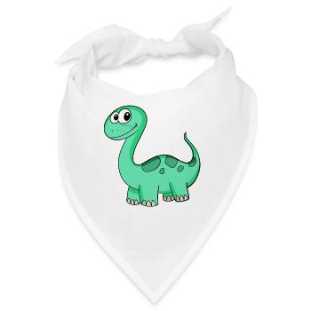 Dinosaurier Motiv - Bandana - Weiß - Vorne