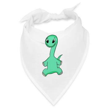 Dino Motiv - Bandana - Weiß - Vorne