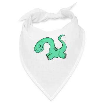 Dinosaurier Motiv - Bandana - Weiß - Vorne