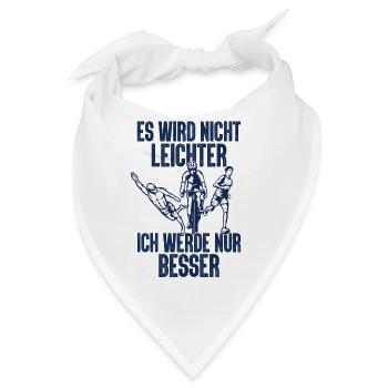 Es Wird Nicht Leichter Ich Triathlon - Bandana - Weiß - Vorne