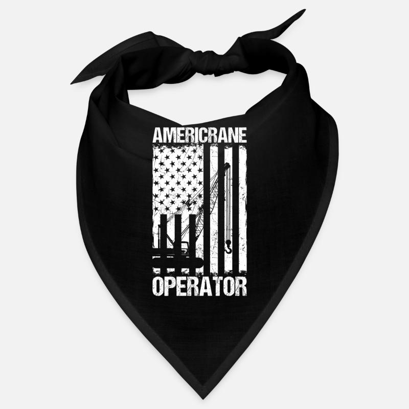 Americrane Crane Operator Usa Flag Engineer Construction Bandana