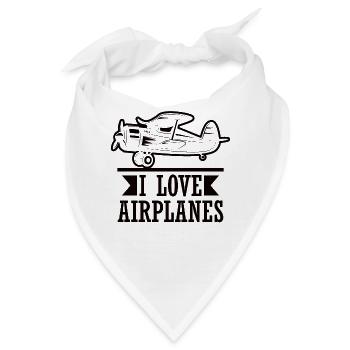 Pilot Flugzeug fliegen Flugsport Geschenkidee - Bandana - Weiß - Vorne