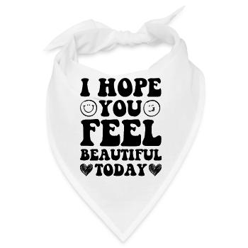 positive Gedanken positives Leben - Bandana - Weiß - Vorne