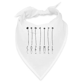 Palme - Yucatan -Halbinsel Cozumel - Bandana - Weiß - Vorne
