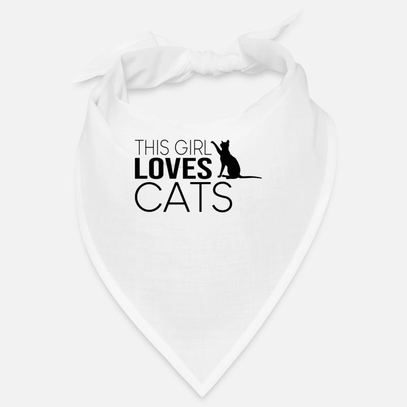 Mädchen Katze Spruch Bandana