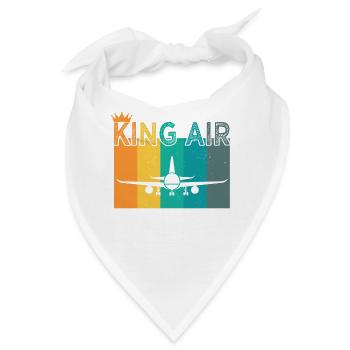 Pilot Flugzeug fliegen Flugsport Geschenkidee - Bandana - Weiß - Vorne