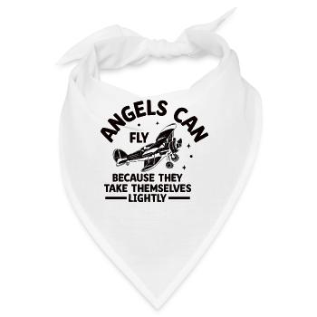 Pilot Flugzeug fliegen Flugsport Geschenkidee - Bandana - Weiß - Vorne