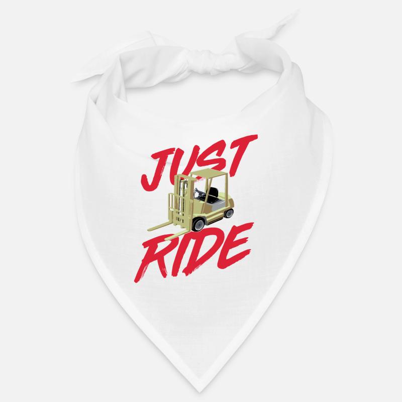 Just Ride Awesome Retro Forklift Operator Present Bandana
