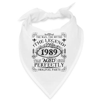 1989 | Die Legende seit 1989 Geburtstag - Bandana - Weiß - Vorne